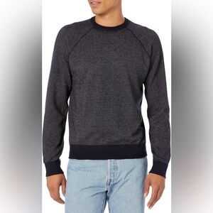 Vince Men's Navy Raglan Crewneck Sweater